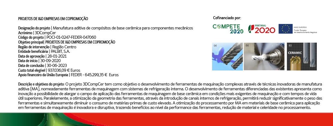 Projecto de I&DT - 3DCompCer I&DT Project - 3DCompCer